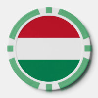 Poker chips avec Drapeau de Hongrie