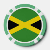 Lot De Jeton De Poker Poker chips avec Drapeau de Jamaïque (Verso)