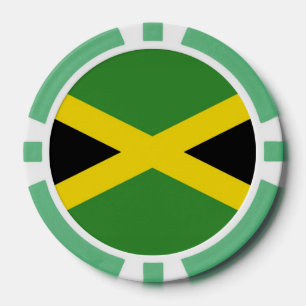 Lot De Jeton De Poker Poker chips avec Drapeau de Jamaïque