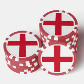 Lot De Jeton De Poker Poker chips avec Drapeau de l'Angleterre, Royaume- (Empiler)