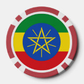 Lot De Jeton De Poker Poker chips avec Drapeau d'Ethiopie (Verso)
