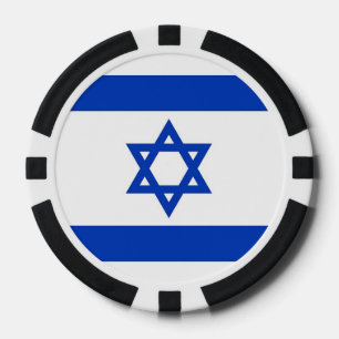 Lot De Jeton De Poker Poker chips avec Drapeau d'Israël