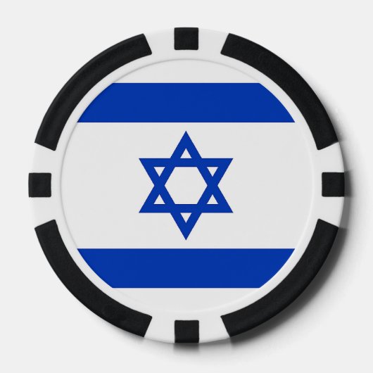 Lot De Jeton De Poker Poker chips avec Drapeau d'Israël (Recto)