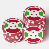 Lot De Jeton De Poker Poker chips avec Drapeau du Burundi (Empiler)