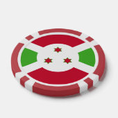 Lot De Jeton De Poker Poker chips avec Drapeau du Burundi (Simple)