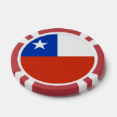 Lot De Jeton De Poker Poker chips avec Drapeau du Chili (Simple)