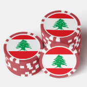 Lot De Jeton De Poker Poker chips avec Drapeau du Liban (Empiler)