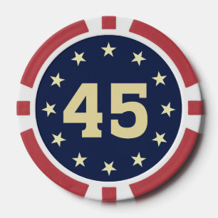 LOT DE JETON DE POKER POKER DE CONCEPTION EMBLÉMATIQUE "45"
