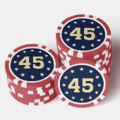 LOT DE JETON DE POKER POKER DE CONCEPTION EMBLÉMATIQUE "45" (Empiler)