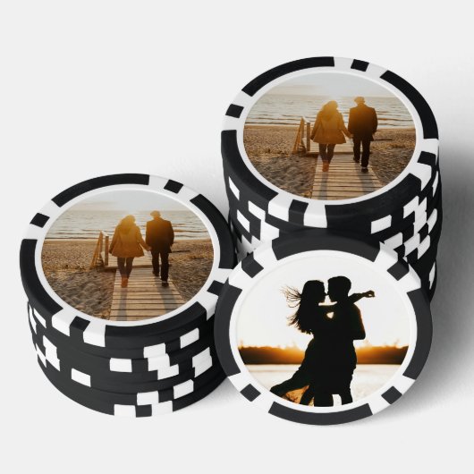 Lot De Jeton De Poker Poker Mariage Favoriser Poker Chip 2 Photo Personn (Empiler)