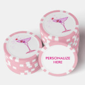 LOT DE JETON DE POKER POKER PERSONNALISÉ - MARTINI ROSE (Empiler)