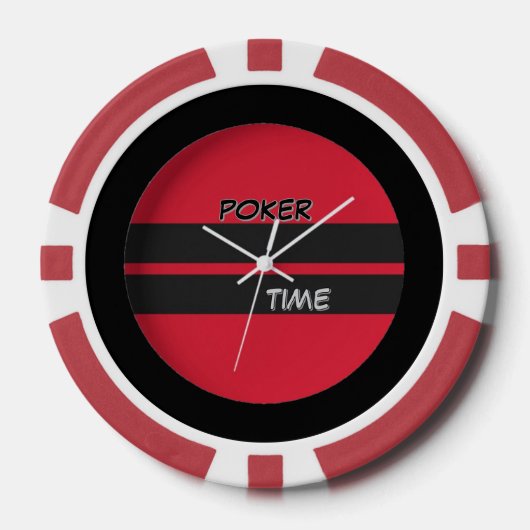 Lot De Jeton De Poker Poker Time Rouge Noir (Recto)