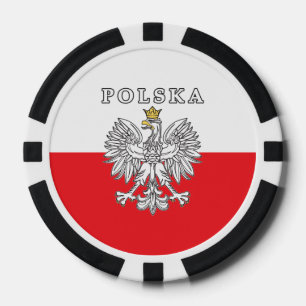 Lot De Jeton De Poker Polska avec aigle polonais