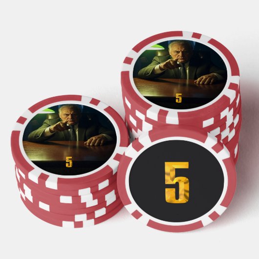 Lot De Jeton De Poker Puce de poker de 5 dollars Boss (Empiler)