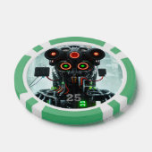 Lot De Jeton De Poker Puce de poker Robot 5 vert 25 rayé (Simple)