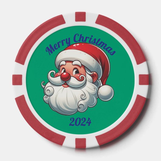 Lot De Jeton De Poker puce Noël 24 Père Noël (Recto)