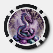 Lot De Jeton De Poker Purple Mystic Dragon Gothic (Verso)