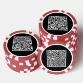 Lot De Jeton De Poker QR Code Scan Info Chips de poker personnalisés (Empiler)