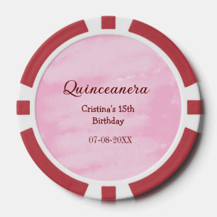 Lot De Jeton De Poker Quinceanera anos 15e anniversaire ajouter nom text
