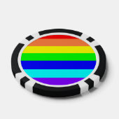 Lot De Jeton De Poker Rayures arc-en-ciel (Simple)
