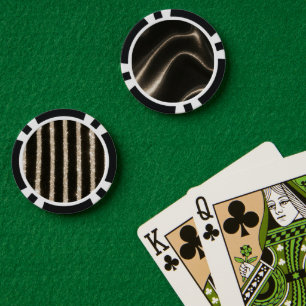 Lot De Jeton De Poker Rayures scintillantes noir or