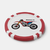 Lot De Jeton De Poker Red dirt bike motorcycle (Simple)