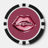 Lot De Jeton De Poker Red Lips Kiss Hearts (Recto)