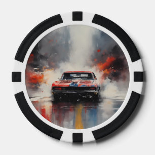 Lot De Jeton De Poker Red Muscle Car direction