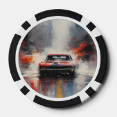 Lot De Jeton De Poker Red Muscle Car direction (Verso)