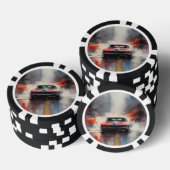 Lot De Jeton De Poker Red Muscle Car direction (Empiler)