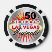 Lot De Jeton De Poker Reginald argent 50e anniversaire Vegas poker puce (Verso)