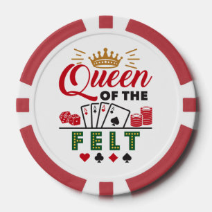 Lot De Jeton De Poker Reine des femmes joueuses de poker sur feutre