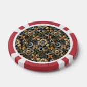 Lot De Jeton De Poker Renaissance italienne en bleu (Simple)