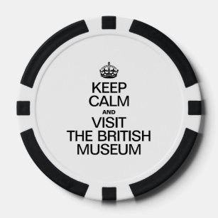 LOT DE JETON DE POKER RESTEZ CALME ET VISITEZ LE BRITISH MUSEUM