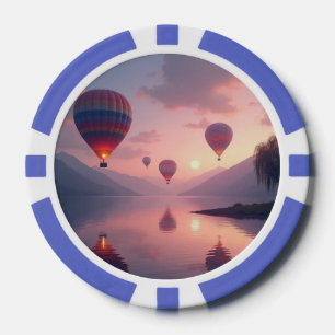Lot De Jeton De Poker Rêves d'aventure en montgolfière
