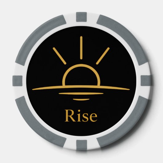 Lot De Jeton De Poker Rise — Minimalist Sunrise (Recto)