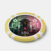 Lot De Jeton De Poker Robot 1 puce de poker jaune 500 rayé (Simple)