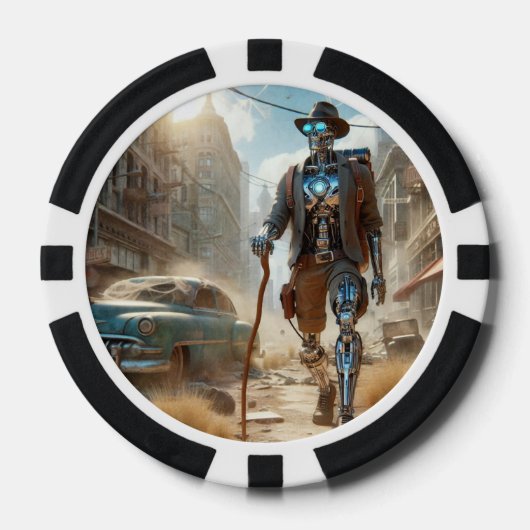 Lot De Jeton De Poker Robot dans Ghost Town (Recto)