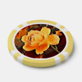 Lot De Jeton De Poker Rose de flamme (Simple)