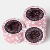 Lot De Jeton De Poker Rose Mandala (Empiler)
