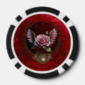 Lot De Jeton De Poker Rose Steampunk (Verso)