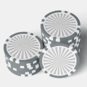 Lot De Jeton De Poker Roue de rotation classique gris clair (Empiler)
