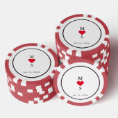 Lot De Jeton De Poker Rouge et blanc personnalisés (Empiler)