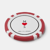 Lot De Jeton De Poker Rouge et blanc personnalisés (Simple)