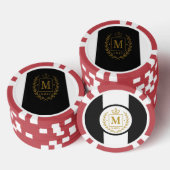 Lot De Jeton De Poker "Royal NMKY Emblem – Monogram M Crest Design" (Empiler)