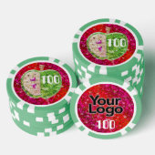 Lot De Jeton De Poker Ruby Red Parties scintillant Enseignants Apple Ent (Empiler)