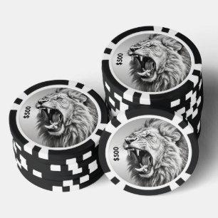 Lot De Jeton De Poker Rugissement du Lion 