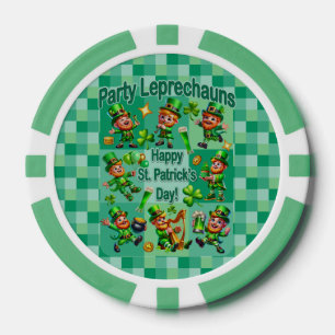 Lot De Jeton De Poker Saint Patrick's Day Fun Adorable "Party Leprechaun