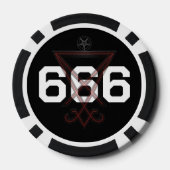 Lot De Jeton De Poker Satanique (Verso)