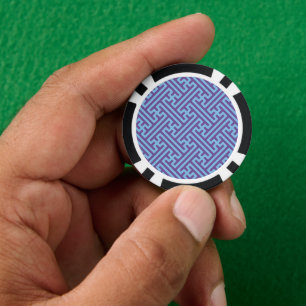 Lot De Jeton De Poker Sayagata motif, japonais, violet et bleu